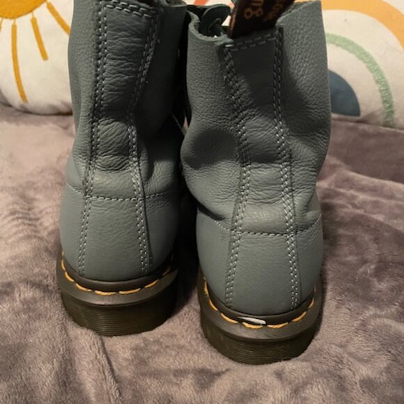 FINAL Dr Martens 1460 Pascal Blue Leather Soft Rare $170 Size 37 6 US Womens - Picture 5 of 11
